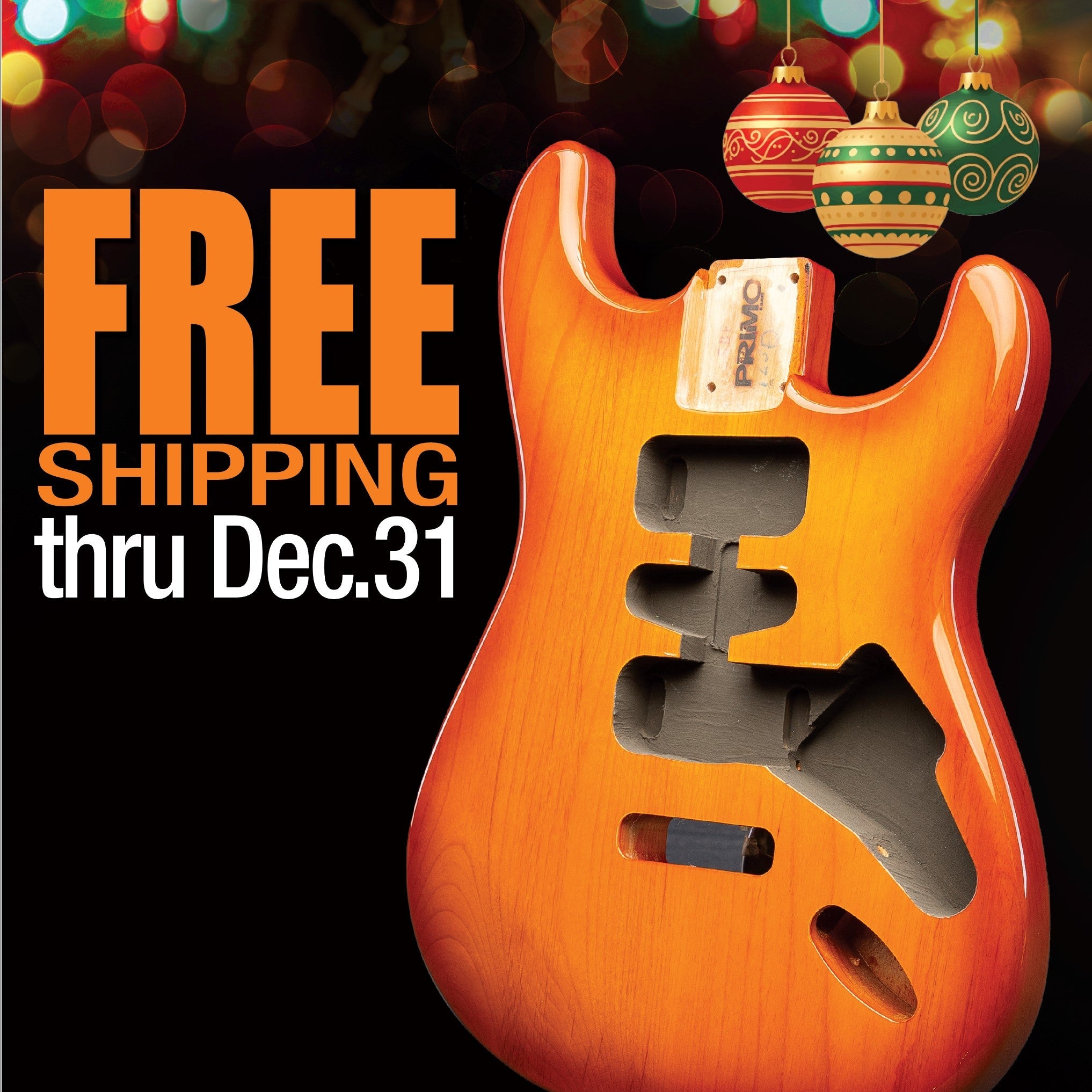 free shipping promo photo with vintage burst primo strat