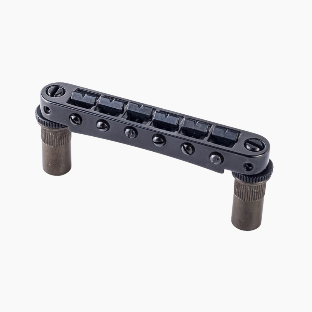 black locking Nashville style bridge with saddle adjustment screws