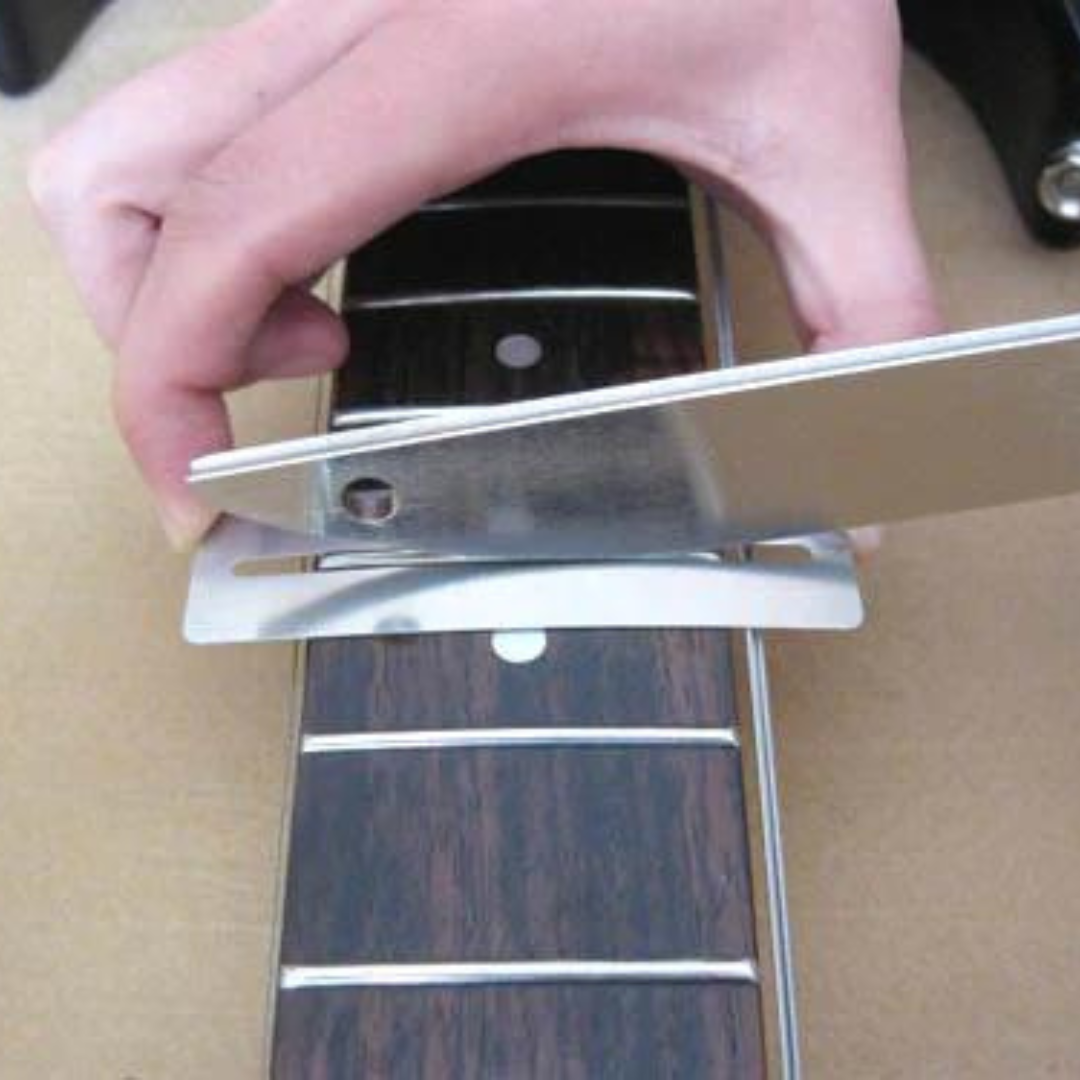 Diamond Fret File in use 150 grit