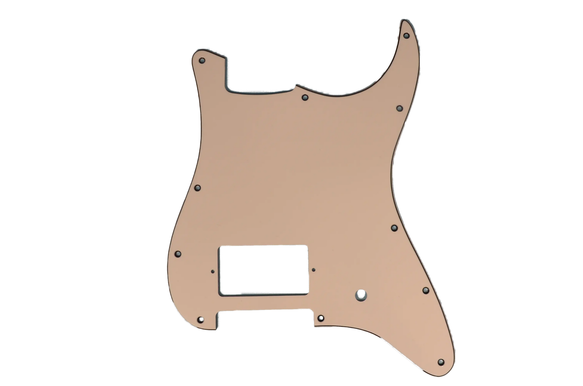 cream colored pickguard for guitar with one pot hole