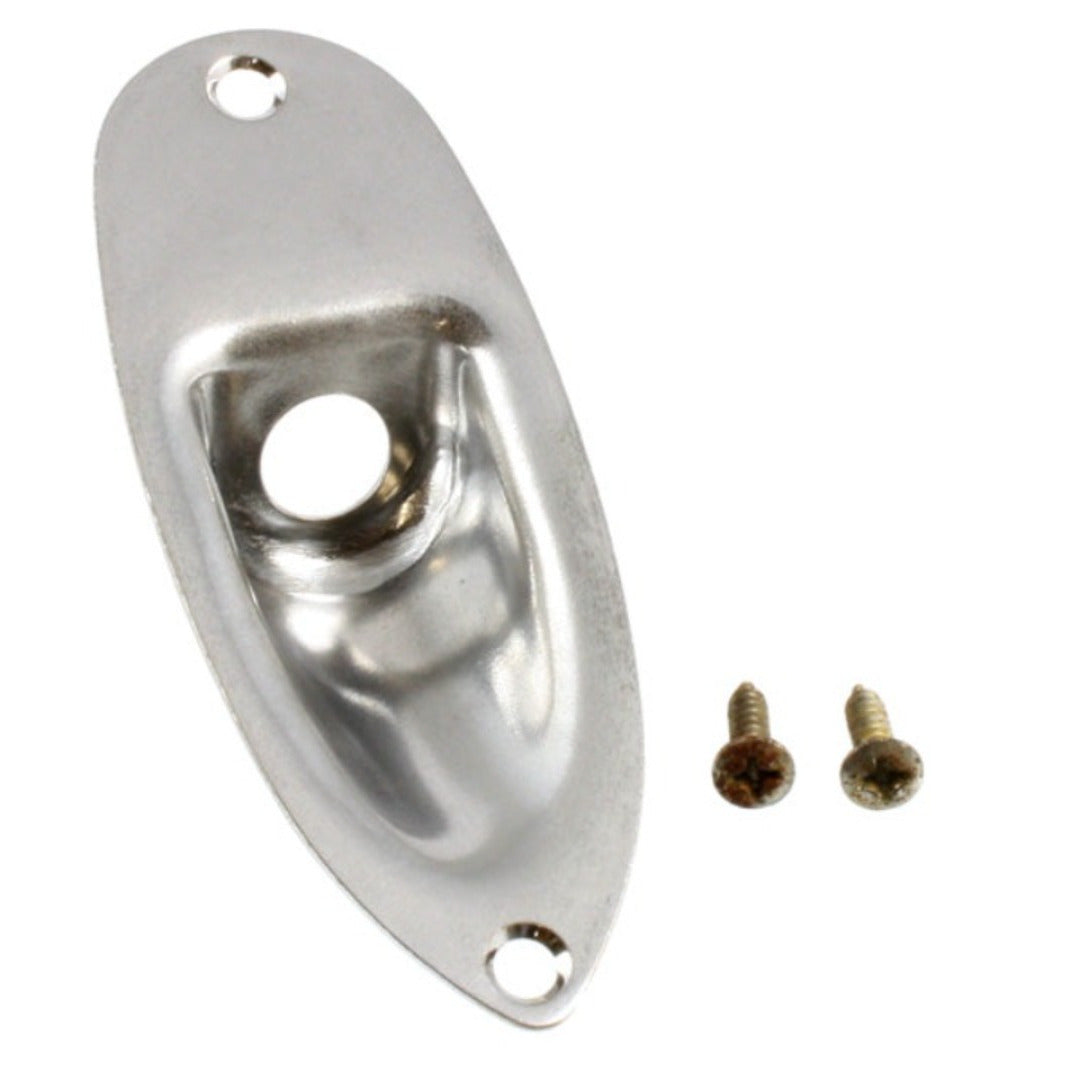 Aged Chrome Jackplate for Stratocaster