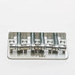 halon 4 string bass bridge front view stainless steel