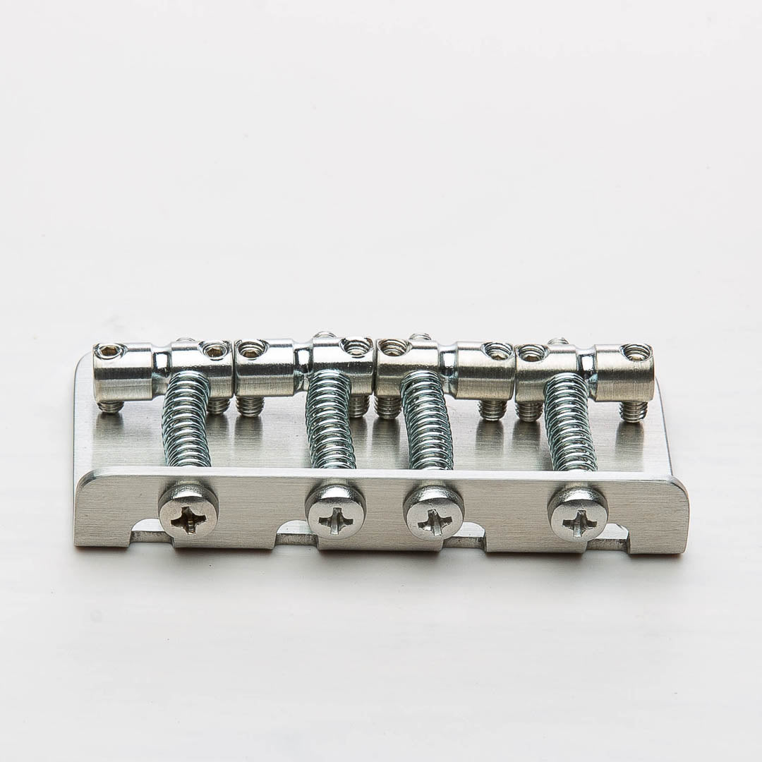 halon 4 string bass bridge back view stainless steel