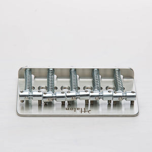 halon 5 string bass bridge front view stainless steel