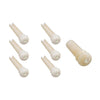 Clavijas para puente de guitarra Allparts Camel Bone - Punto de nácar