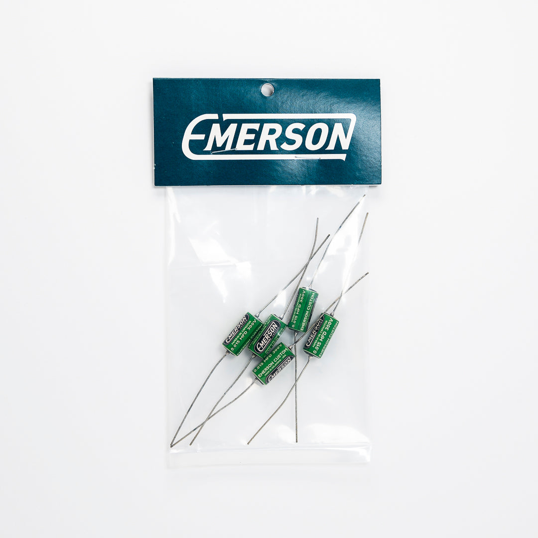 emerson custom green and cream 0.015mfd caps 5 pack