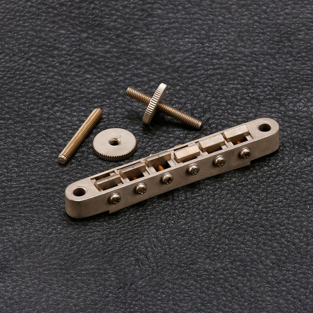 Gotoh GE104BAN-BS300 Aged Nickel Relic Vintage Series Guitar Bridge With Brass Saddles