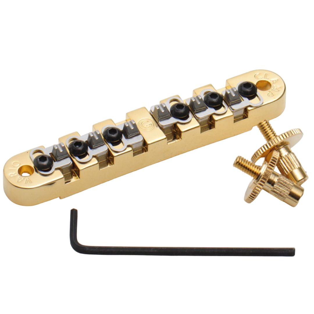 varioclamp bridge front view with hardware gold