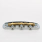 halon US-spec offset bridge w/ brass saddles back view chrome