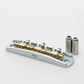 halon US-spec offset bridge w/ brass saddles front angled view w/ hardware satin chrome