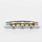 halon US-spec offset bridge w/ brass saddles back view satin chrome