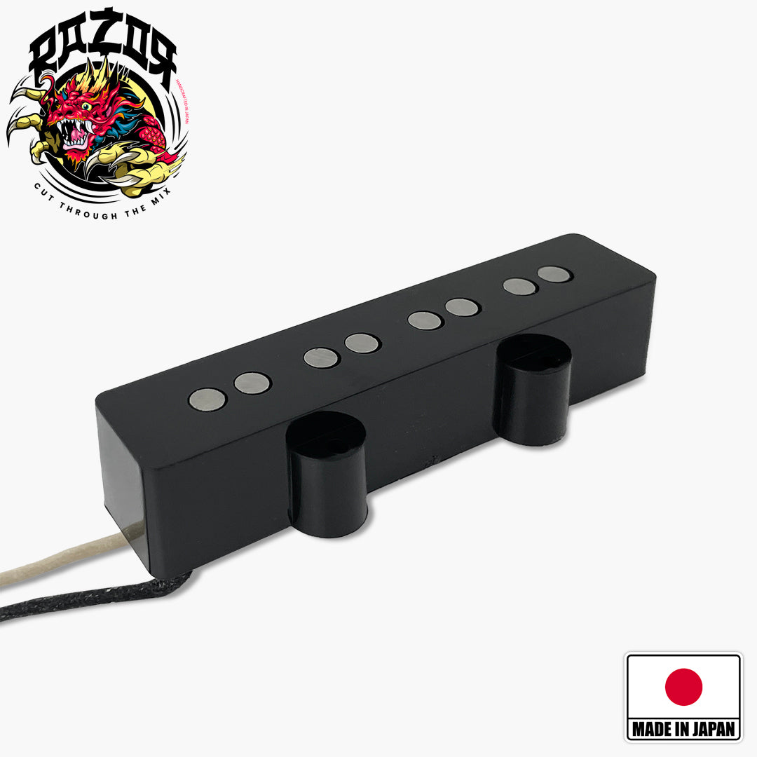 Pastilla de mástil Razor® Buraddo mūn Blood Moon para Jazz Bass® - Negro