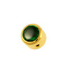 MK-3179 Q-Parts Green Abalone Dome Knob - Gold