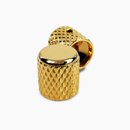 heavy knurled knob set gold