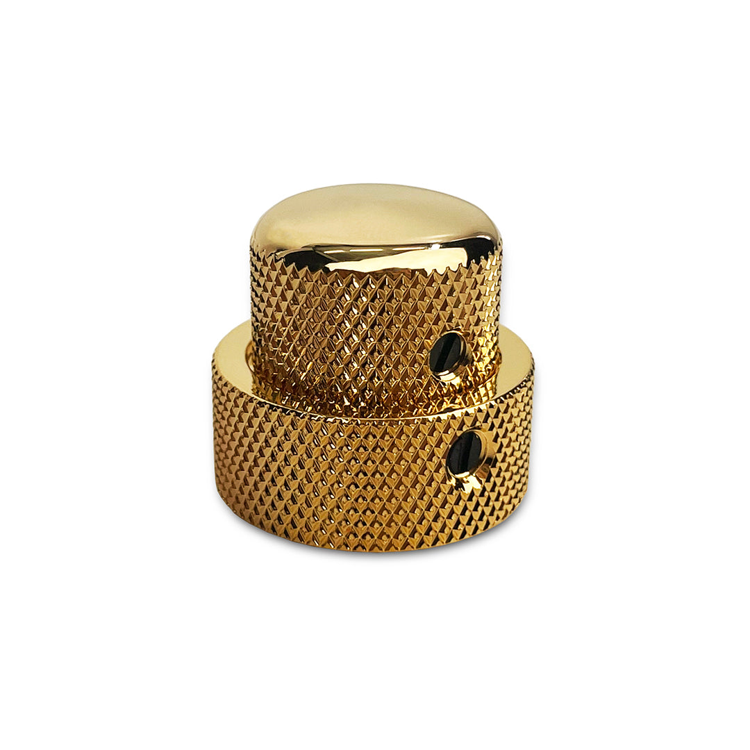 gold concentric knob set stacked view gold
