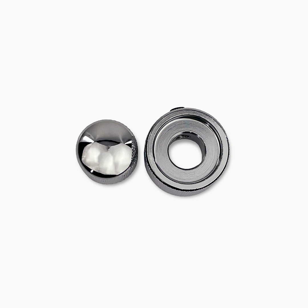 metric concentric knob set stacked view chrome