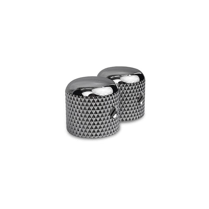 gotoh knurled dome knob set side by side view