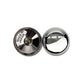 short dome knobs top and bottom view chrome