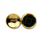 push on knurled dome knob top and bottom view gold