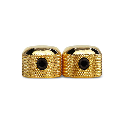 mini dome knob set set-screw view gold