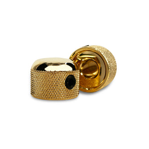 mini dome knob set side and bottom view gold