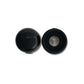 mini dome knob set top and bottom view black