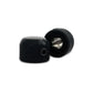 mini dome knob set side and bottom view black