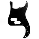 p bass pickguard front view 3 ply black