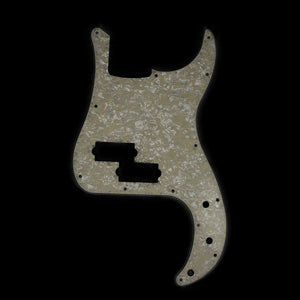 p bass pickguard front view parchment pearloid