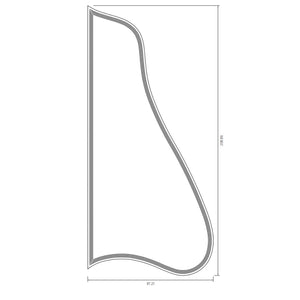 pickguard for archtop with cutaway line drawing