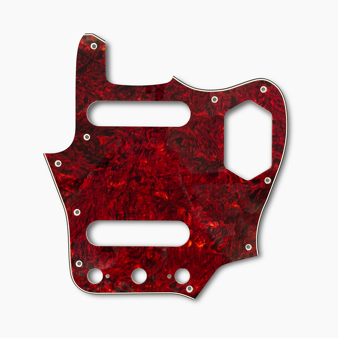 jaguar pickguard front facing 3-ply red tortoise