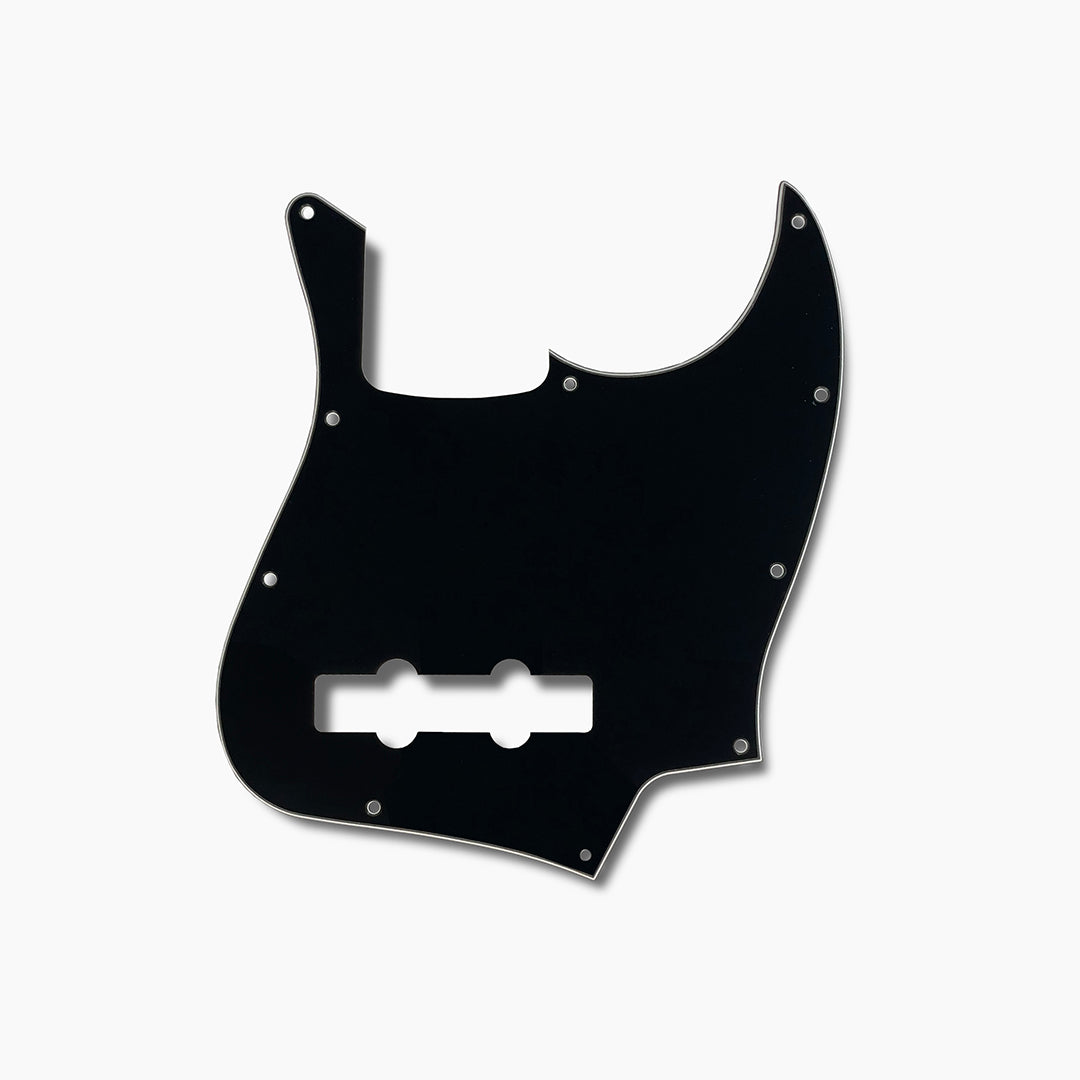 J bass pickguard front view 3-ply black