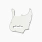 J bass pickguard front view 3-ply white