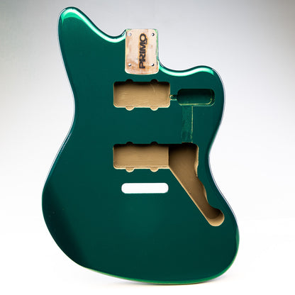 primo forest green jazzmaster body front view