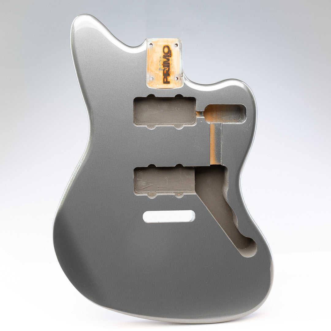 primo meteor grey jazzmaster body front view