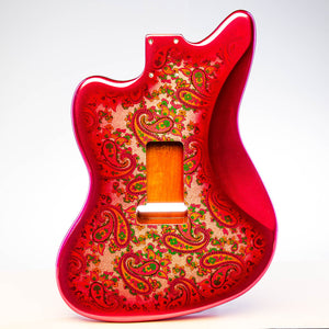 primo pink paisley jazzmaster body back view