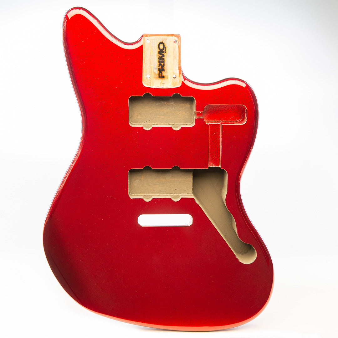 primo red sparkle jazzmaster body front view