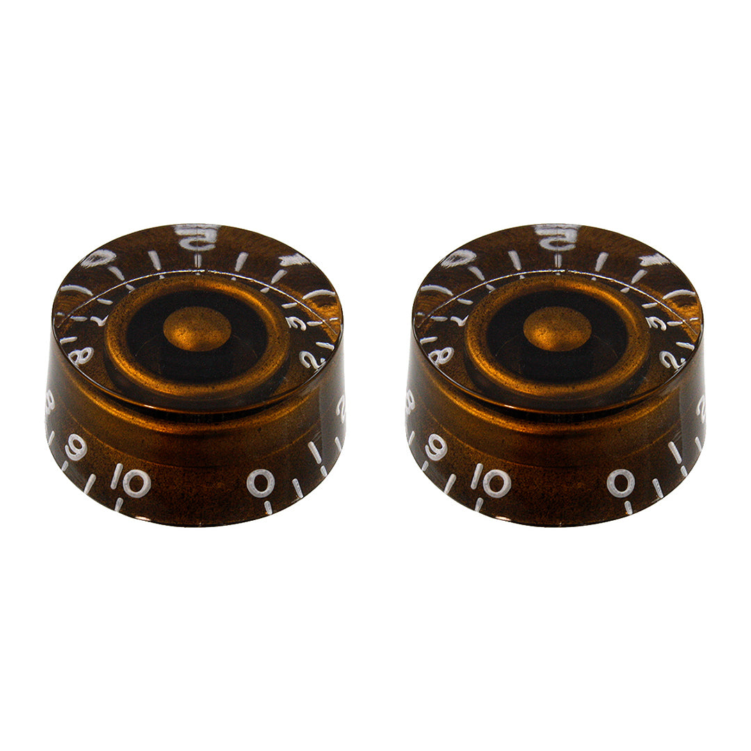 2 chocolate volume knobs