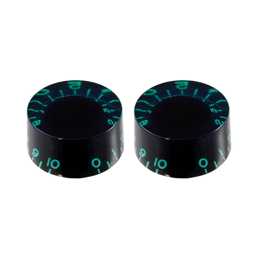 tinted speed knob set view green