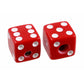 2 red dice knobs