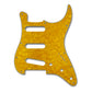 primo pickguard for strat front view 3-ply yellow pearloid