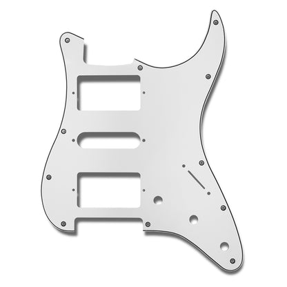 primo hum/single/hum pickguard for strat front view 3-ply white