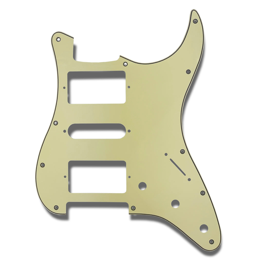 primo hum/single/hum pickguard for strat front view vintage cream