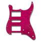 primo hum/single/hum pickguard for strat front view 3-ply pink pearloid