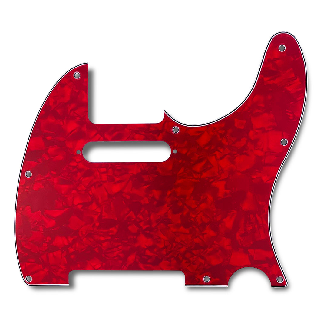 primo tele pickguard 3-ply red pearloid