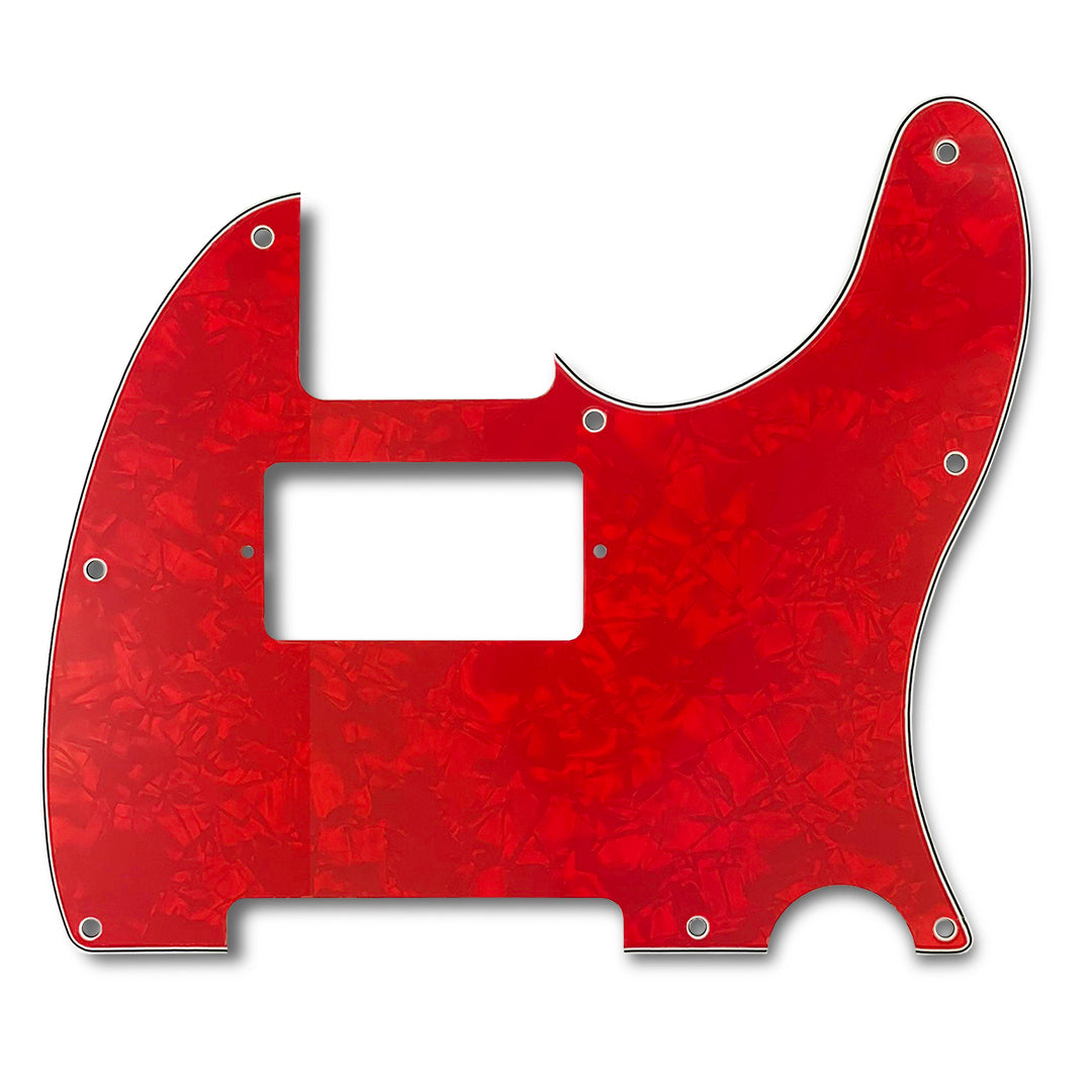 primo tele pickguard humbucker cut 3-ply red pearloid