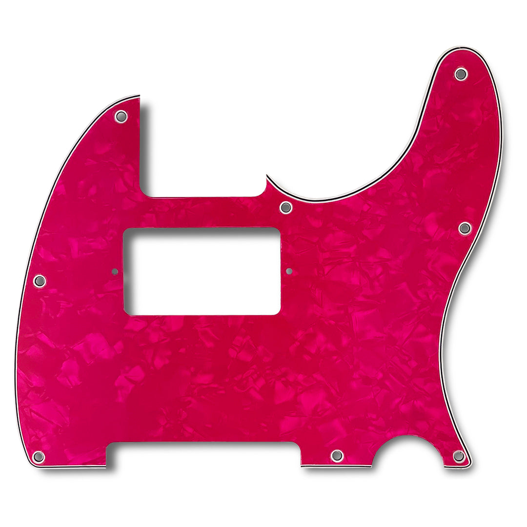 primo tele pickguard humbucker cut 3-ply pink pearloid