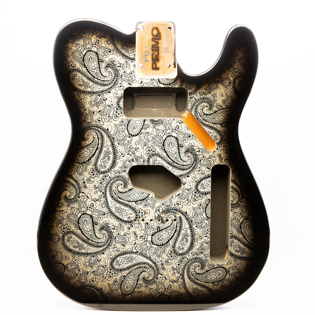 primo black paisley tele body front view