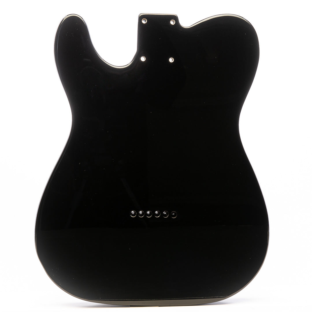 primo onyx w/ white binding tele body back view