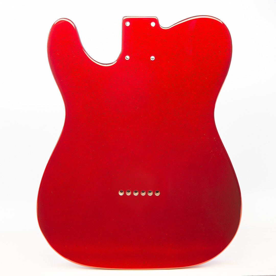 primo red sparkle tele body back view